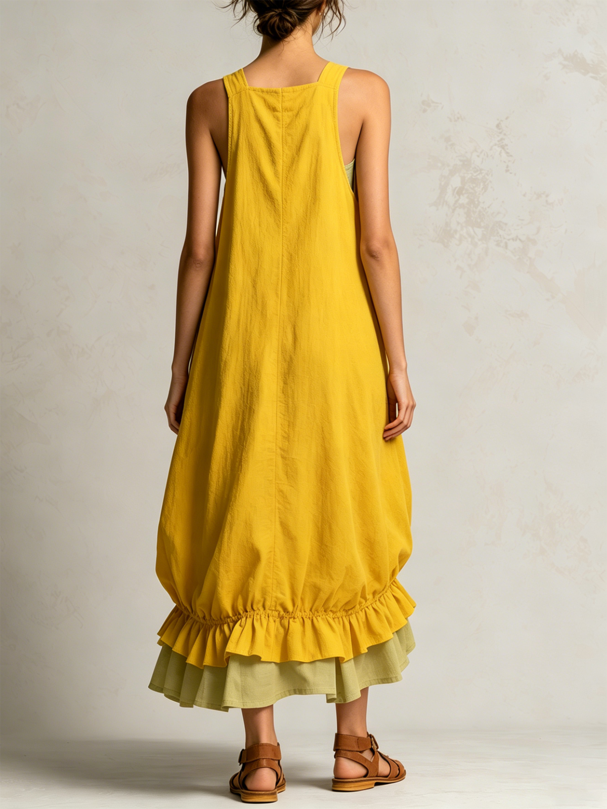 Fiamma | Ballonkleid mit Taschen und Rüschensaum