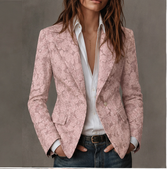 Estella | Blazer Jacquard Enganliegend