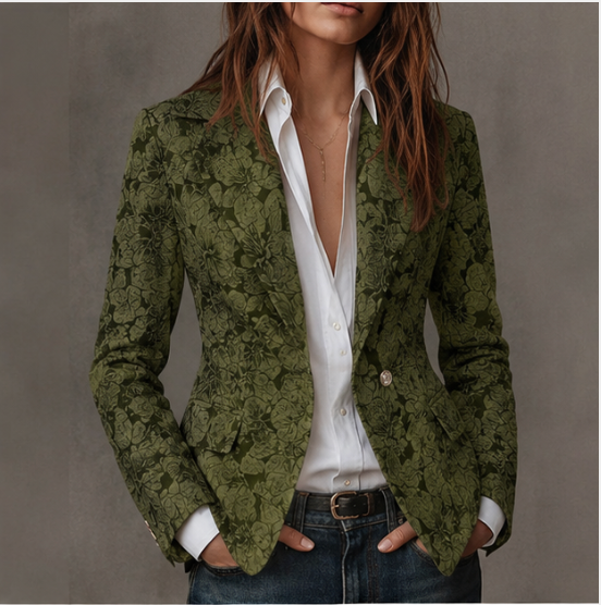 Estella | Blazer Jacquard Enganliegend